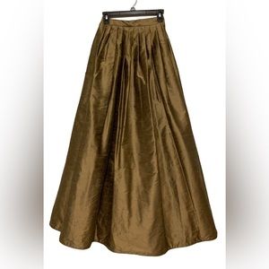 Vintage 60’s | Pleated, High Waisted Long Skirt with Lining
